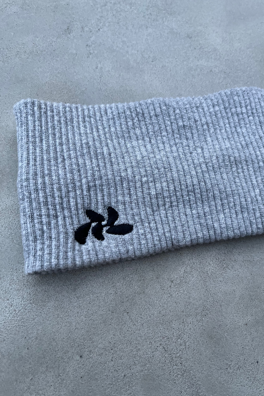 MELLE ORIGINAL / SYMBOL EMBROIDERY HAIRBAND| gray, brown