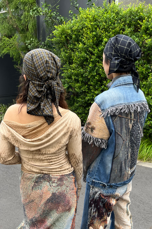 △ Scarf 4 - mini check blue