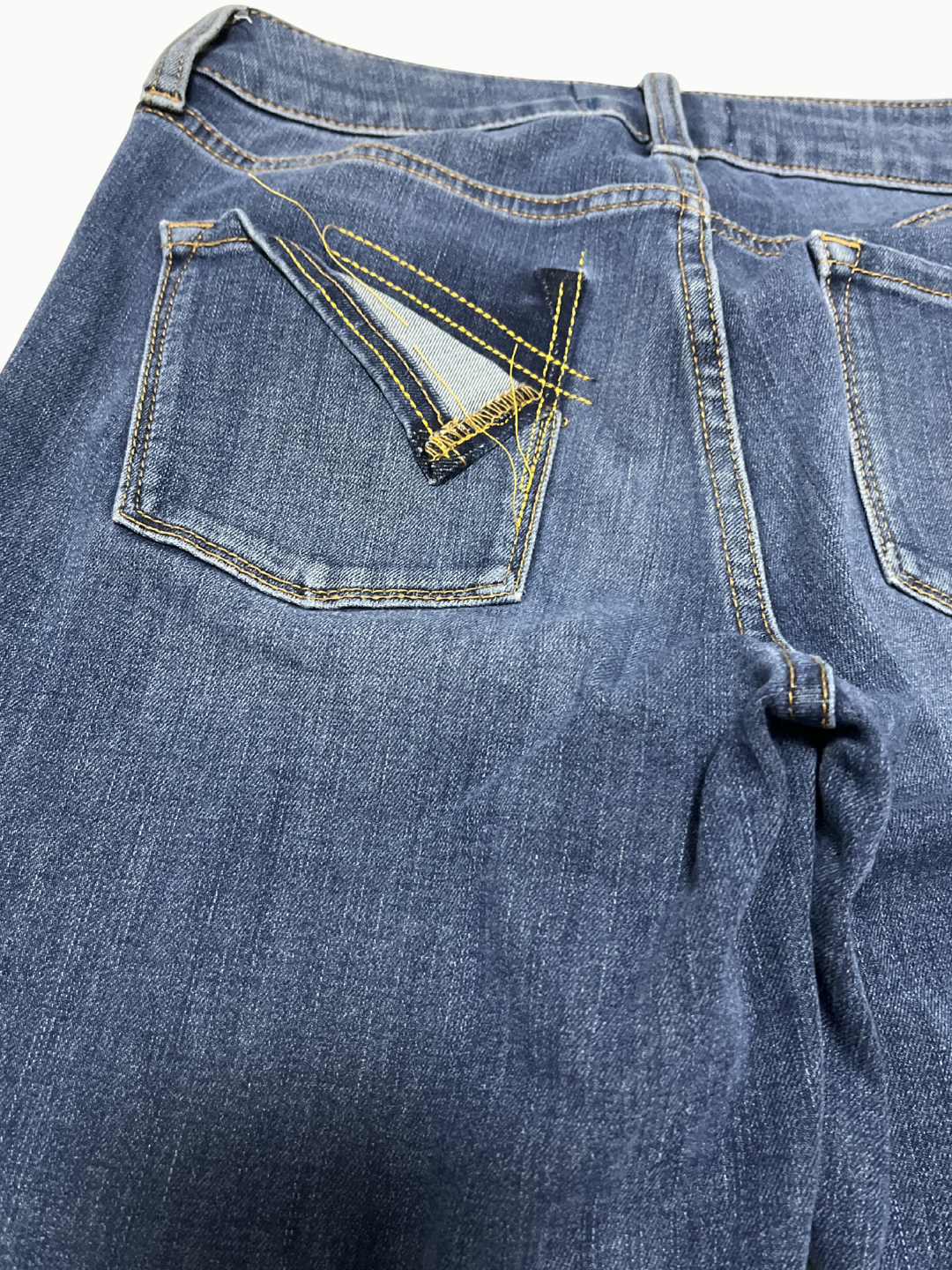 Upcycled Vintage Collection - Double Denim Flare Pants (Vintagae Indigo)