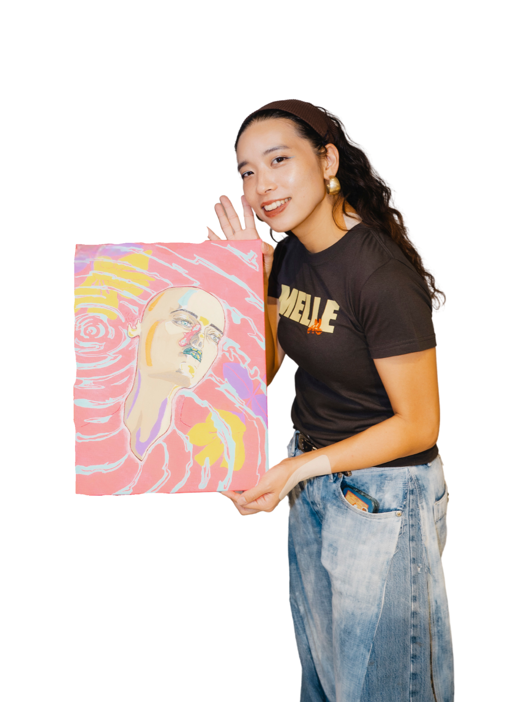 MELLE ORIGINAL LOGO Fit Tee | smoky gray (予約商品)