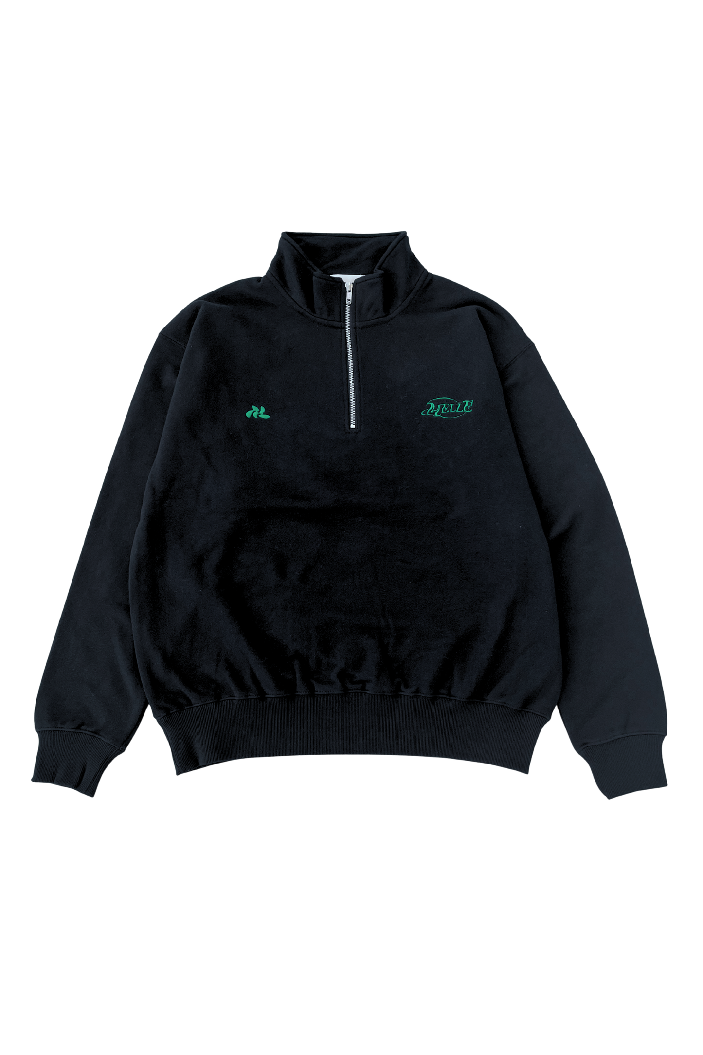Half-Zip Pile Sweat | black×white (残りわずか)