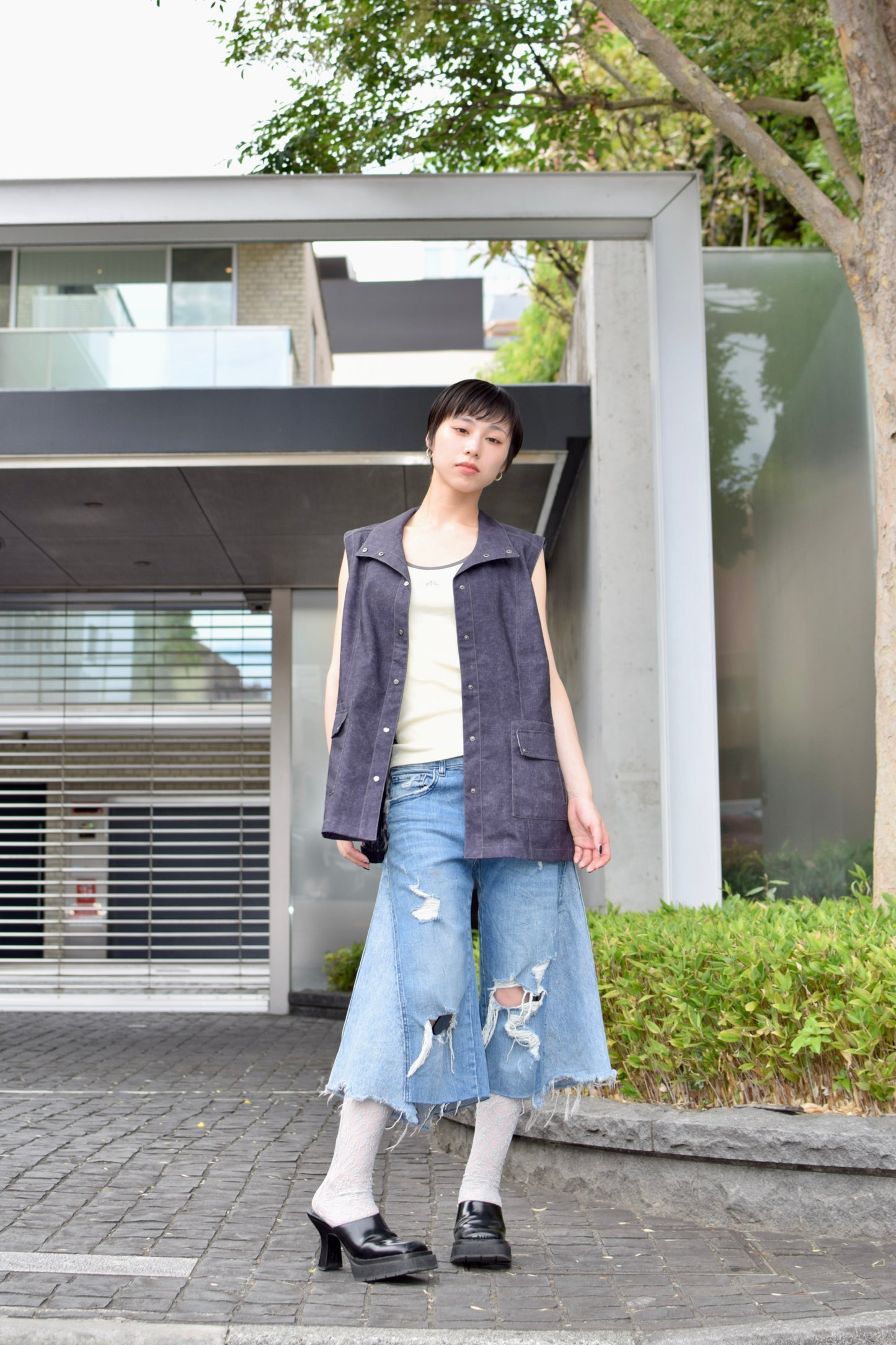 Upcycled Vintage Collection - knee flare pants