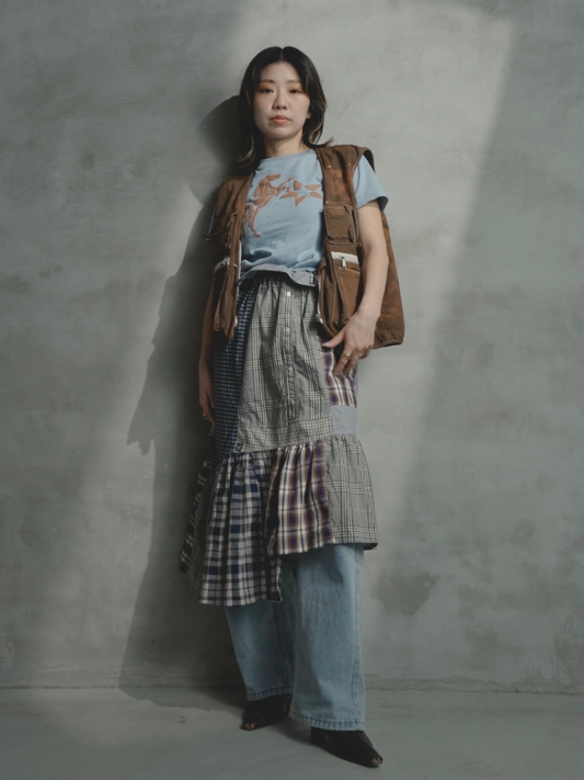 Jumpin’ Horse Fit T-shirt | Acid Blue × Light Blue