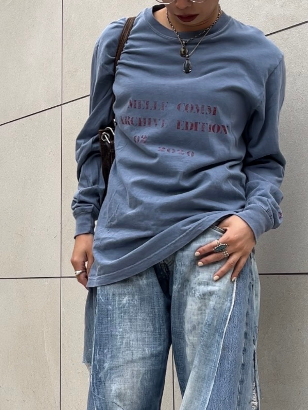 MELLE COMM 02 Long Sleeve Tee | Blue Jean