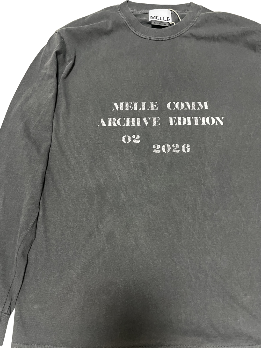 MELLE COMM 02 Long Sleeve Tee |  Faded Black