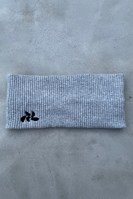 MELLE ORIGINAL / SYMBOL EMBROIDERY HAIRBAND| gray, brown