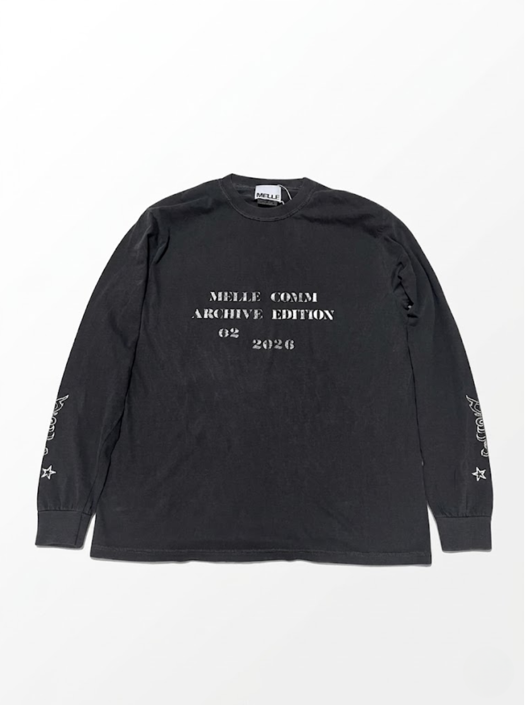 MELLE COMM 02 Long Sleeve Tee |  Faded Black