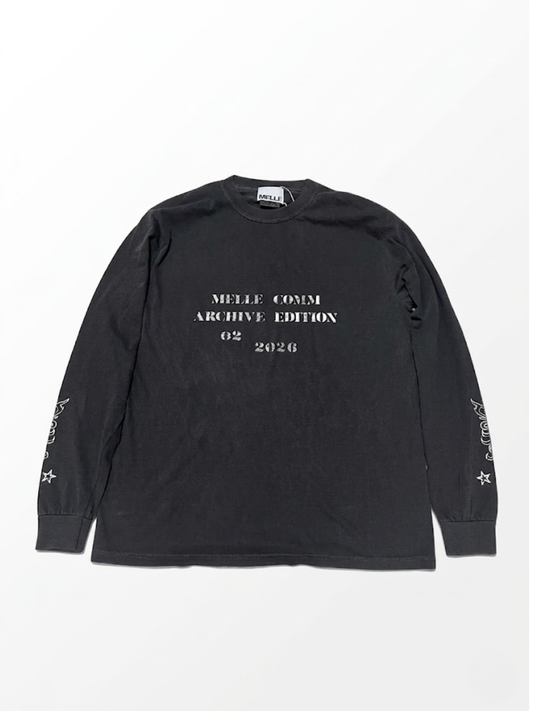 MELLE COMM 02 Long Sleeve Tee |  Faded Black