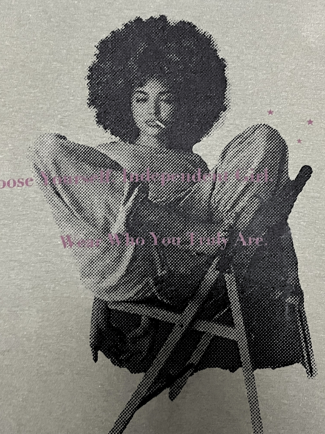INDEPENDENT GIRL Box Tshirts ｜Khaki Vintage