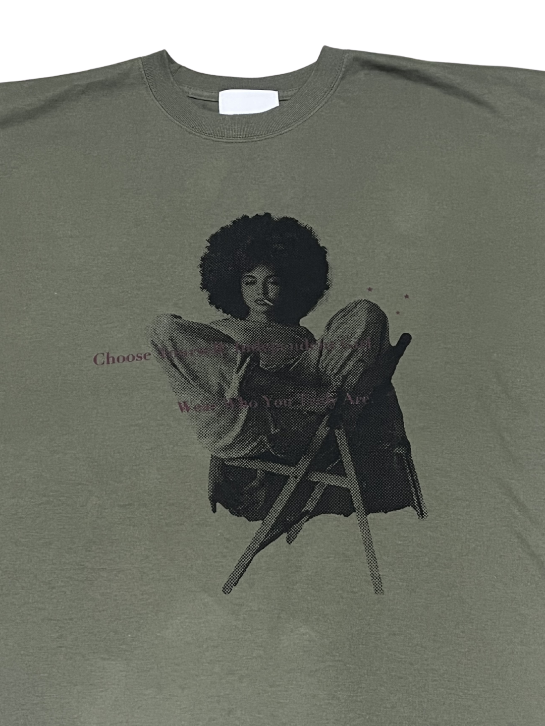 INDEPENDENT GIRL Box Tshirts ｜Khaki Vintage