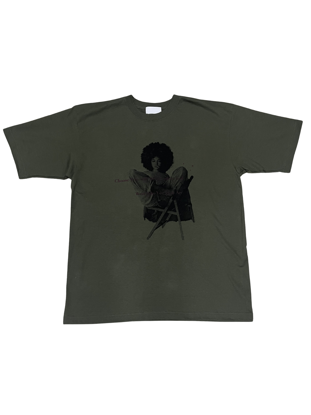 INDEPENDENT GIRL Box Tshirts ｜Khaki Vintage