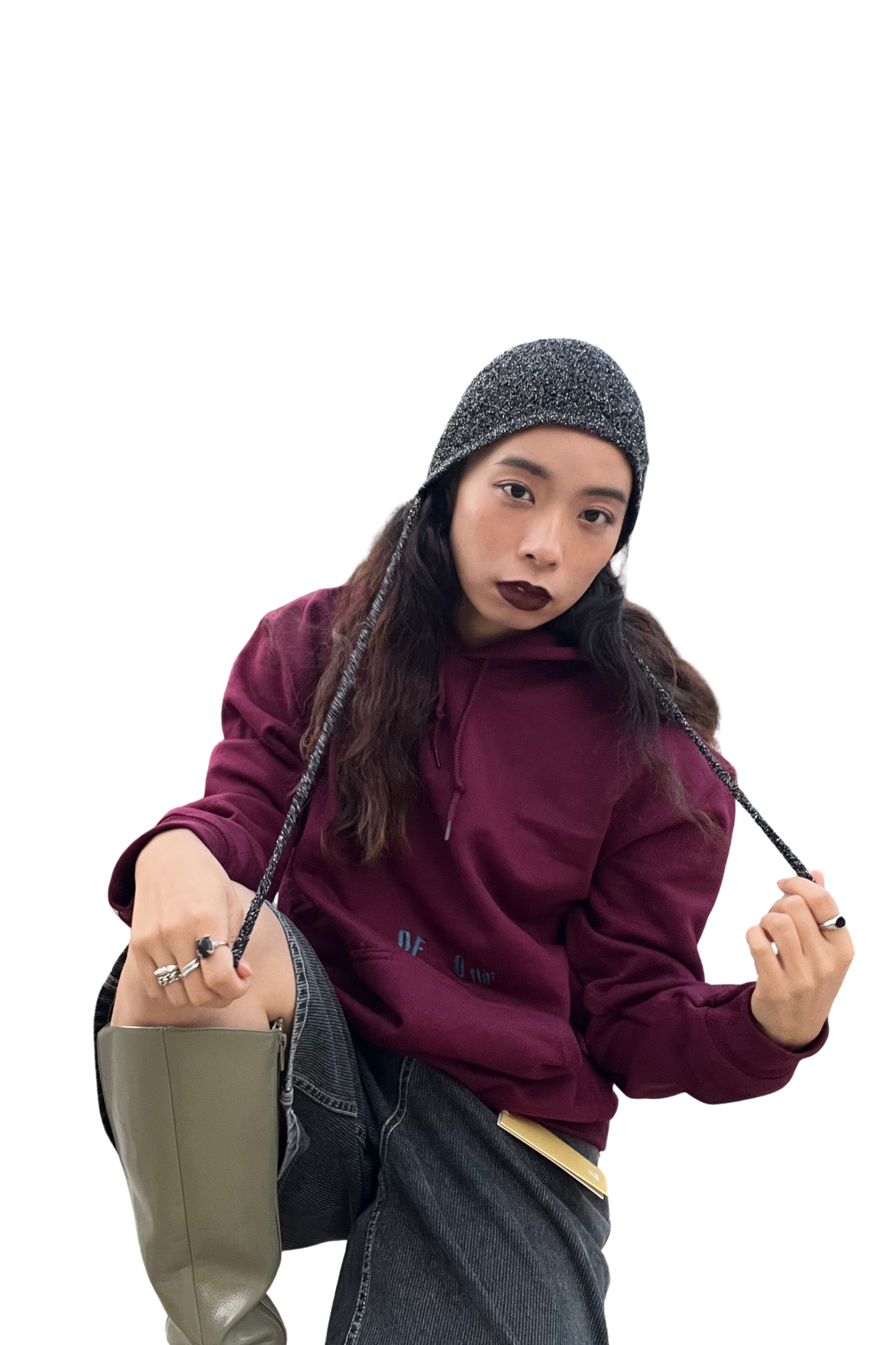 Out Of Orbit Sheep Hoodie | burgundy