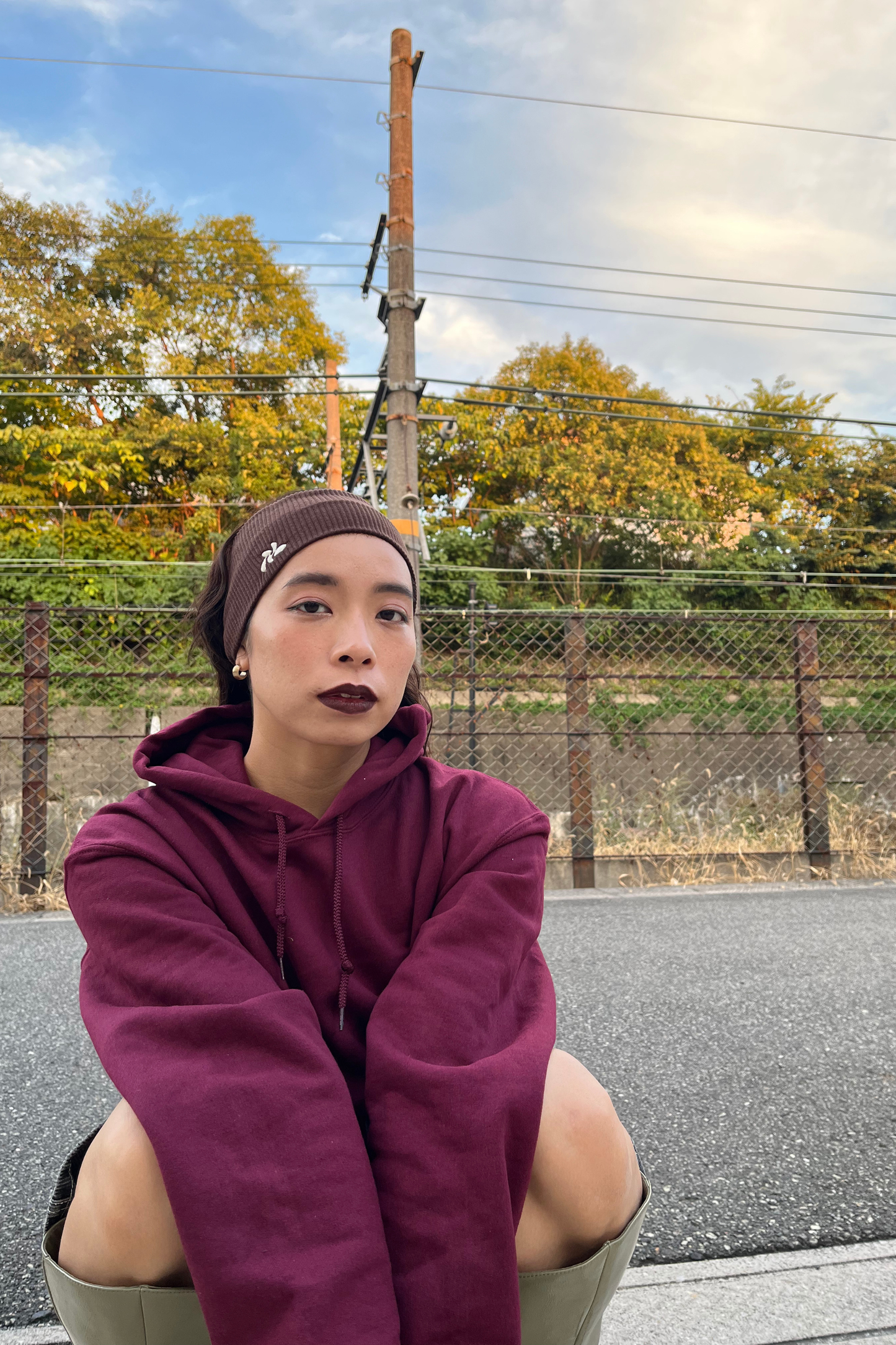 Out Of Orbit Sheep Hoodie | burgundy