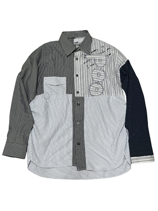 Upcycled Vintage Collection - Patchwork Stripe Shirt