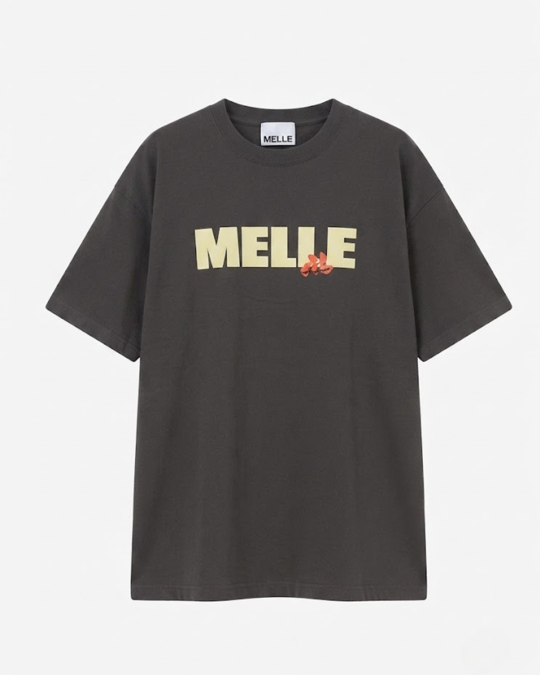 MELLE ORIGINAL LOGO BIG TEE - YELLOW / SMOKY GRAY / FADED NAVY