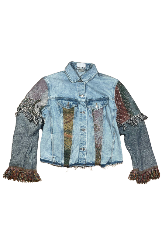 Upcycled Vintage Collection - American Rug Denim Jacket