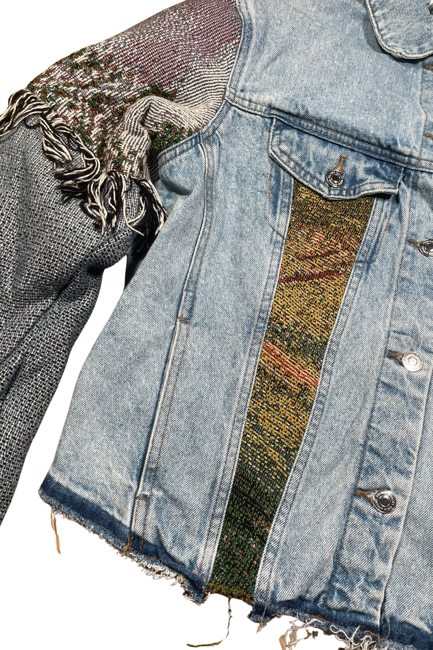 Upcycled Vintage Collection - American Rug Denim Jacket