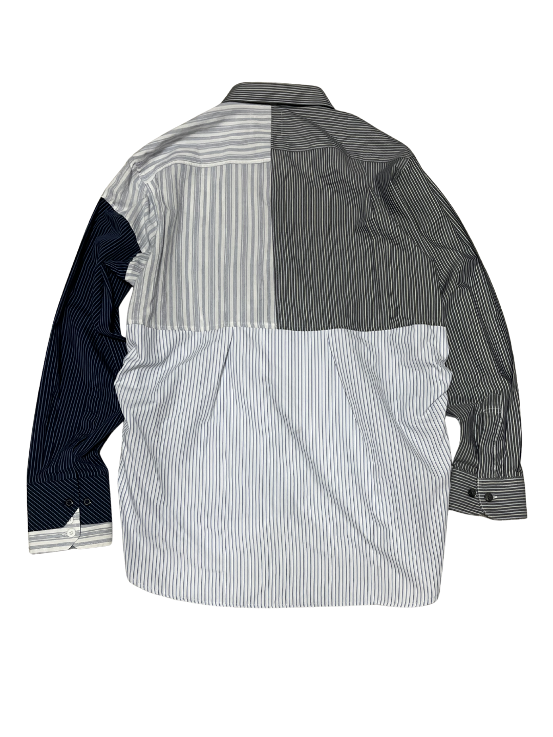 Upcycled Vintage Collection - Patchwork Stripe Shirt