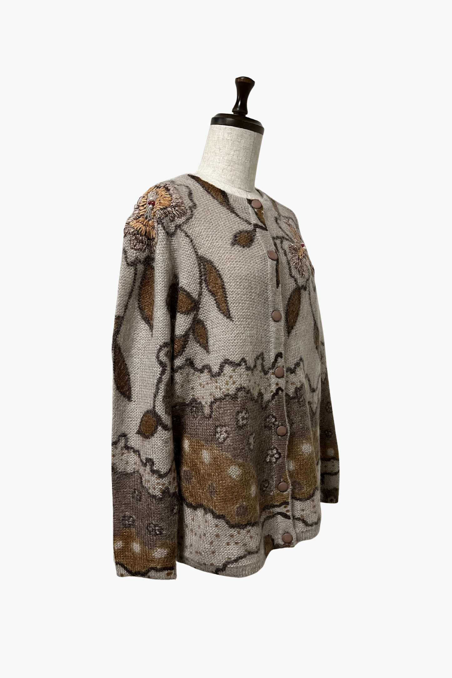 SELECTED VINTAGE / Vintage Wool Mix Flower Knit