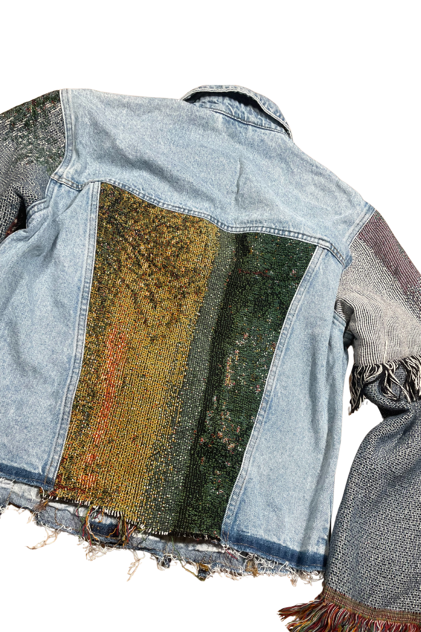 Upcycled Vintage Collection - American Rug Denim Jacket