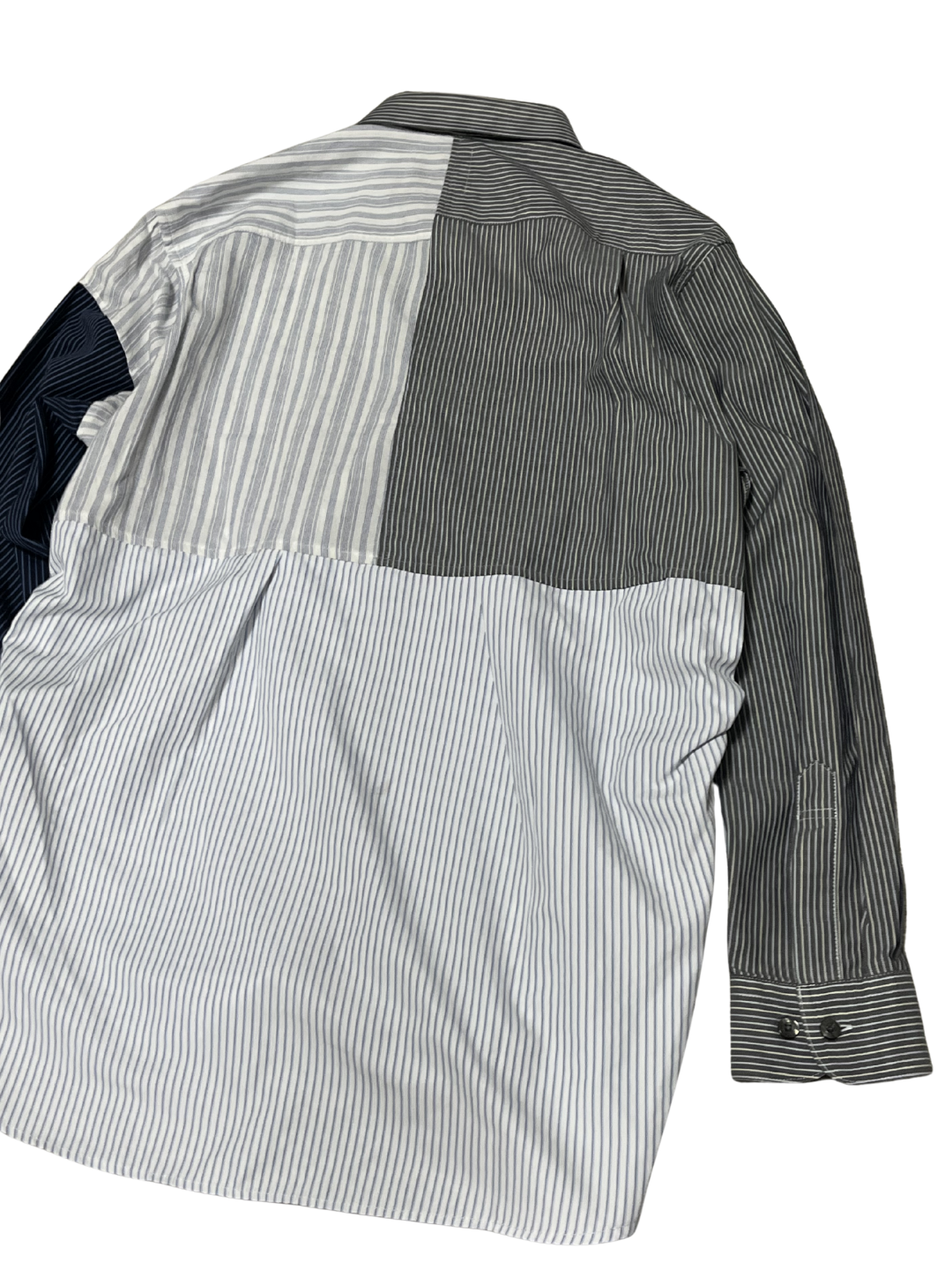 Upcycled Vintage Collection - Patchwork Stripe Shirt