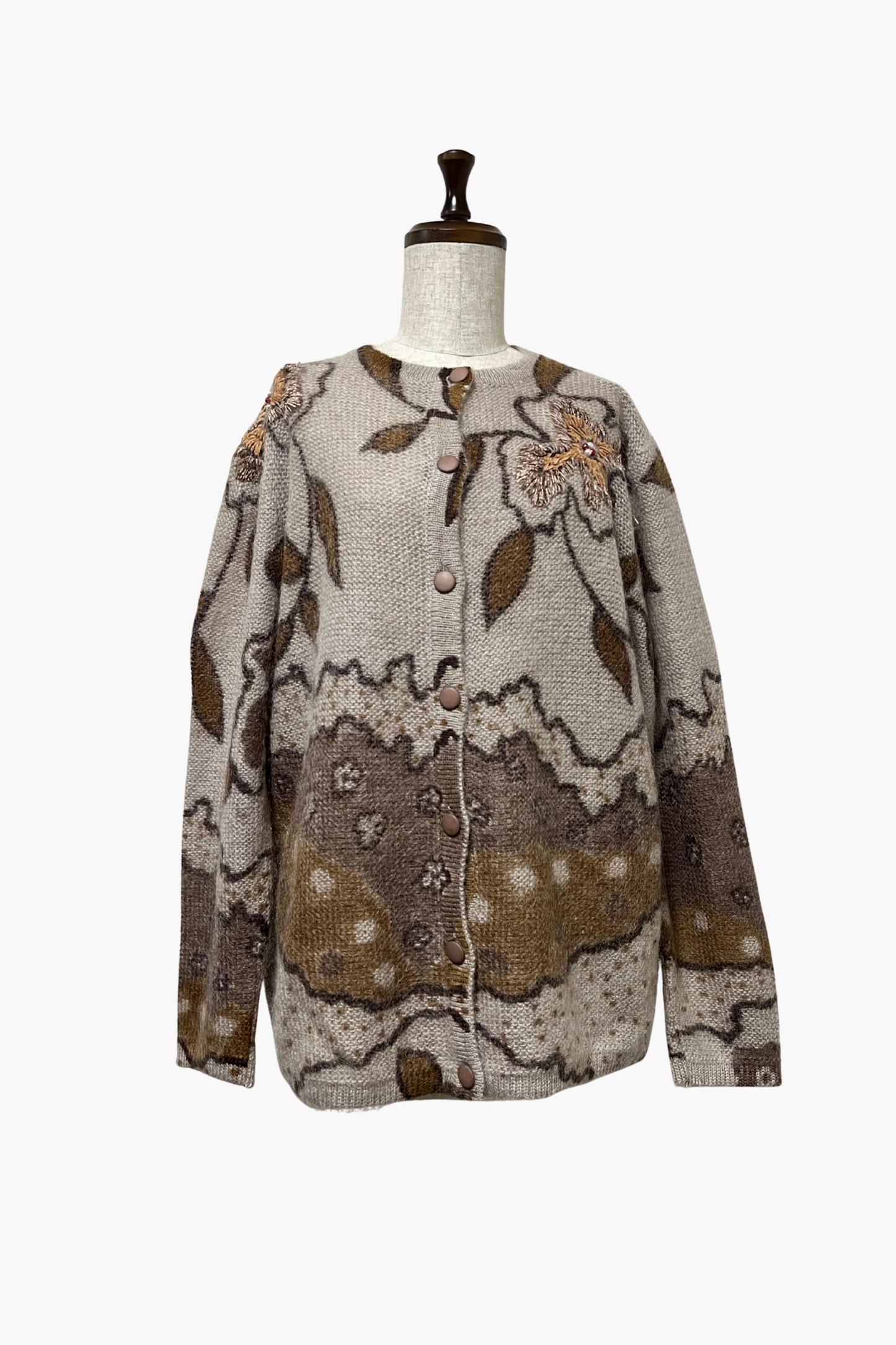 SELECTED VINTAGE / Vintage Wool Mix Flower Knit