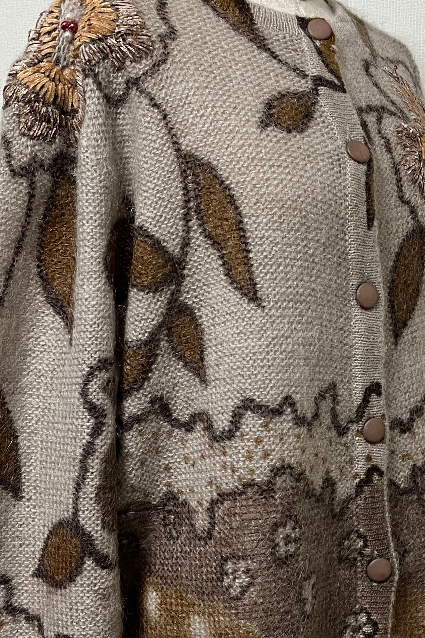 SELECTED VINTAGE / Vintage Wool Mix Flower Knit