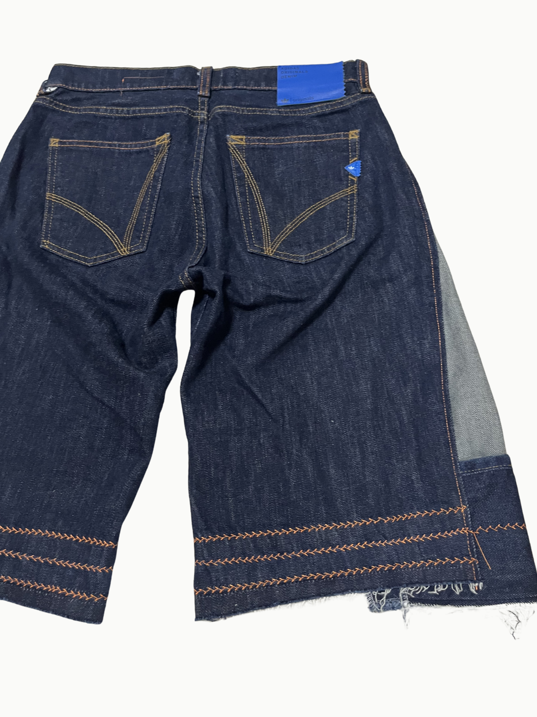 Upcycled Vintage Collection - Double Denim Wide Half Pants (Indigo)
