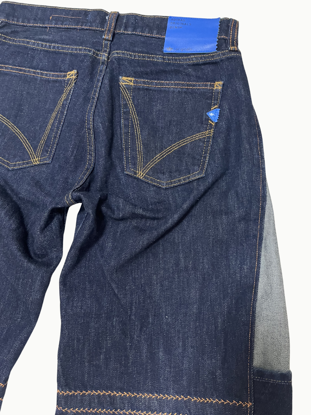 Upcycled Vintage Collection - Double Denim Wide Half Pants (Indigo)