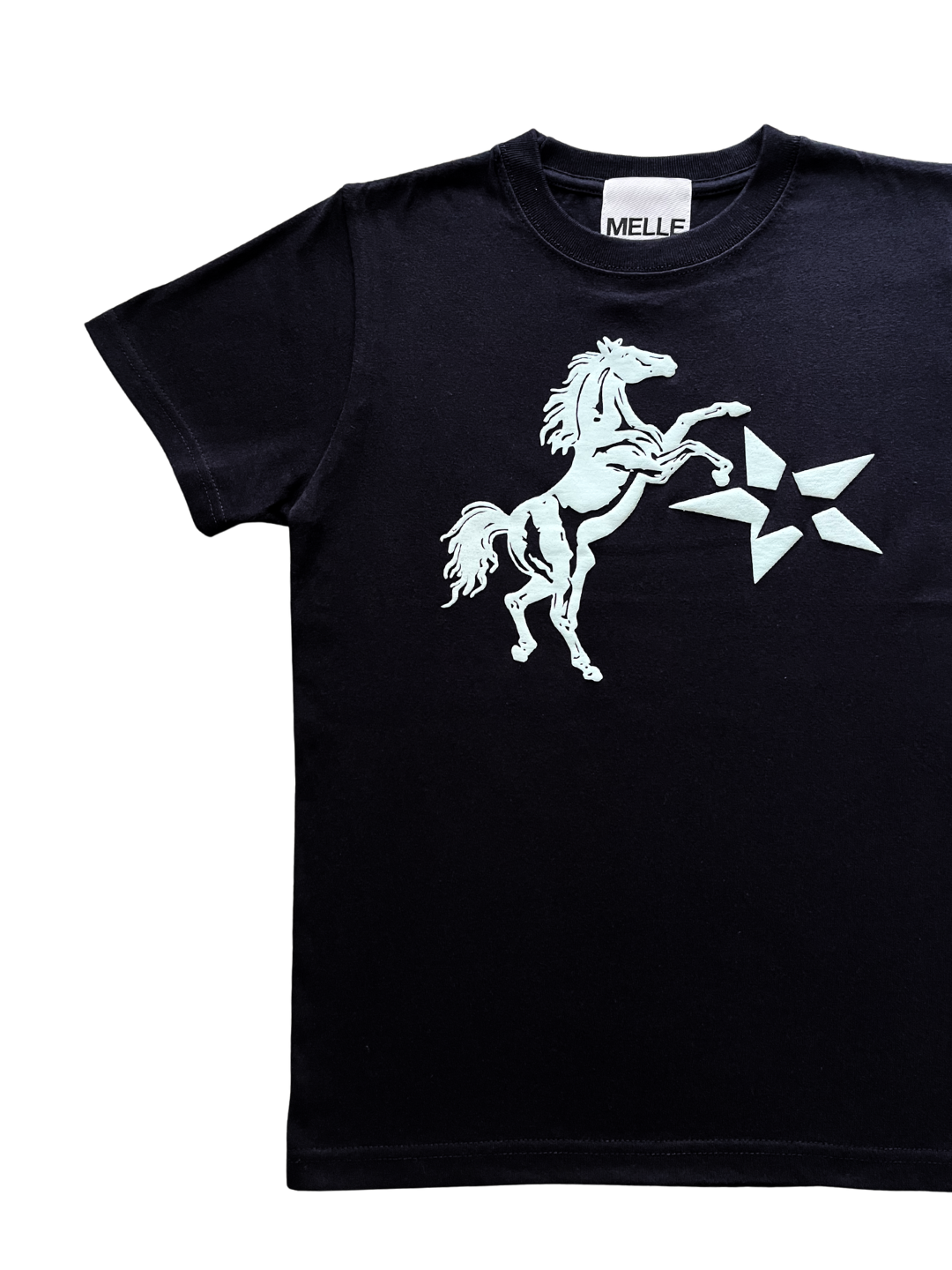 Jumpin’ Horse Fit T-shirt | Navy & Light Blue