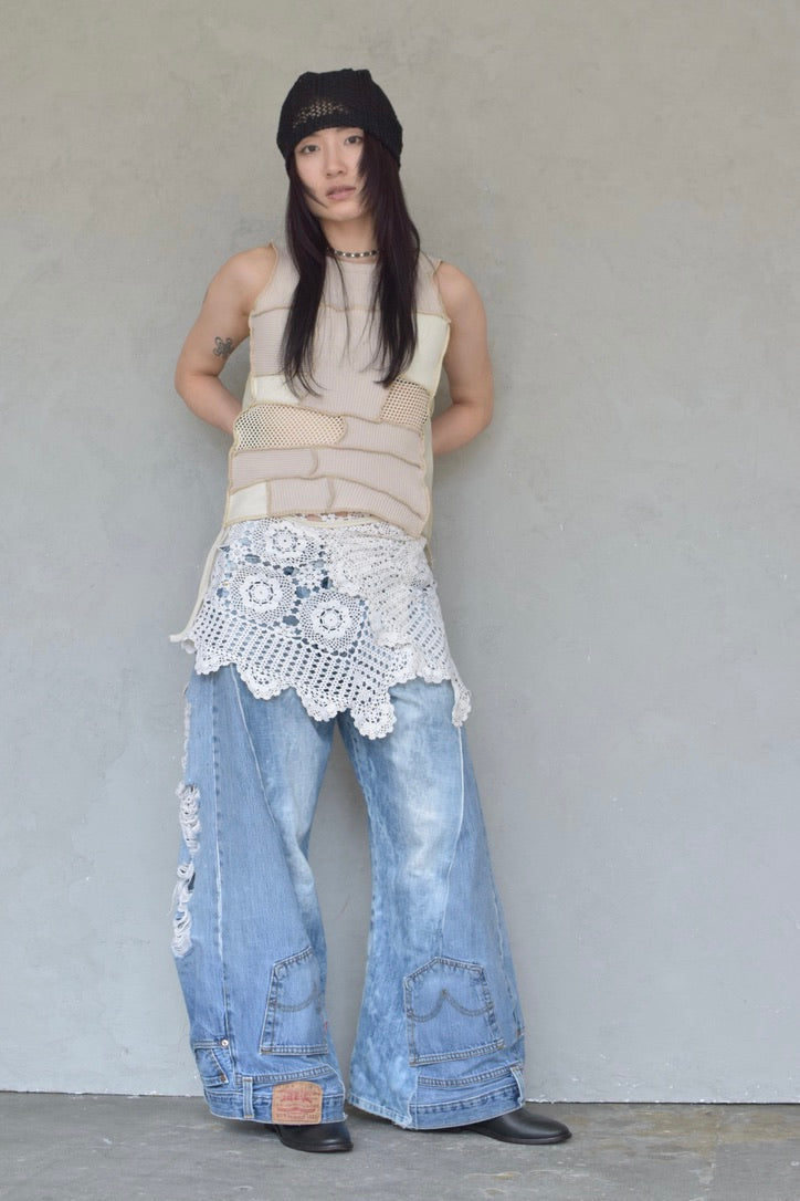 Upcycled Vintage Collection -Lace Wrap Skirt