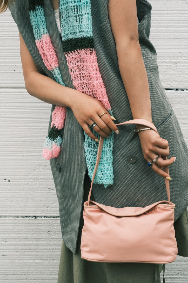 Mini Soft Shoulder Bag | Pink / Red / Black