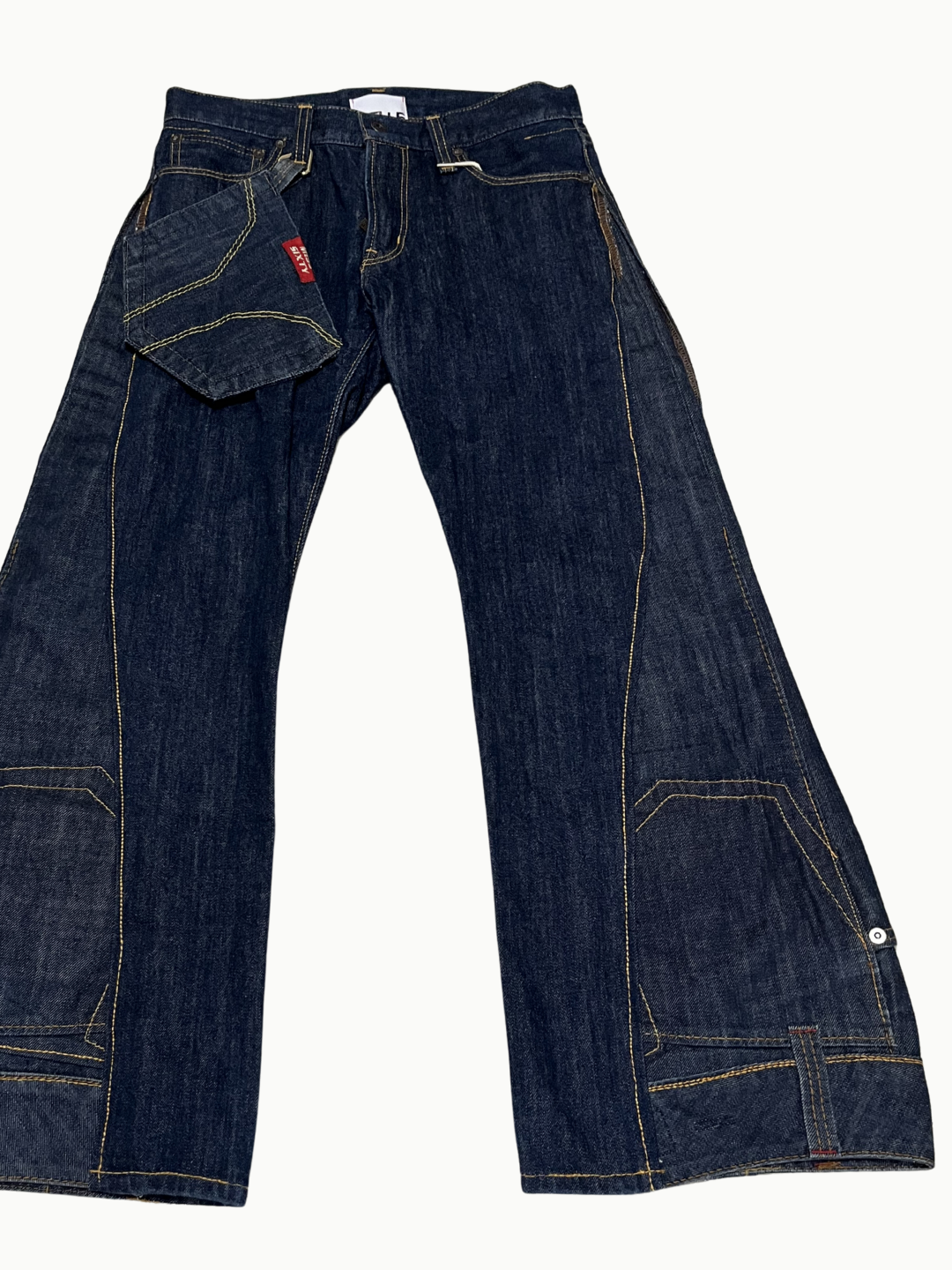 Upcycled Vintage Collection - Double Denim Wide Half Pants (Indigo)
