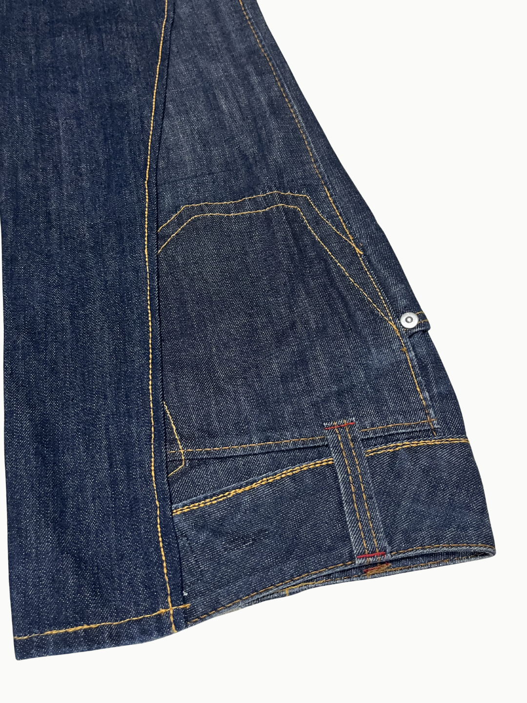 Upcycled Vintage Collection - Double Denim Wide Half Pants (Indigo)