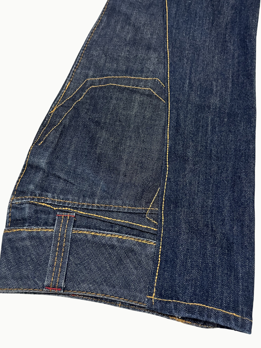 Upcycled Vintage Collection - Double Denim Wide Half Pants (Indigo)