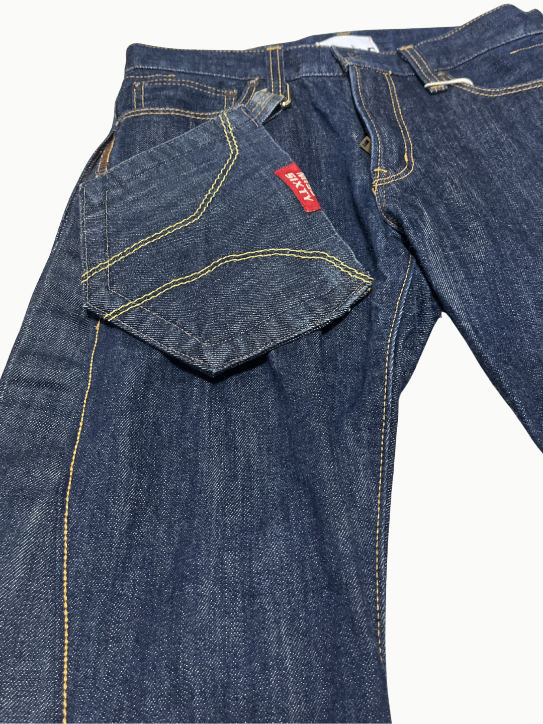 Upcycled Vintage Collection - Double Denim Wide Half Pants (Indigo)