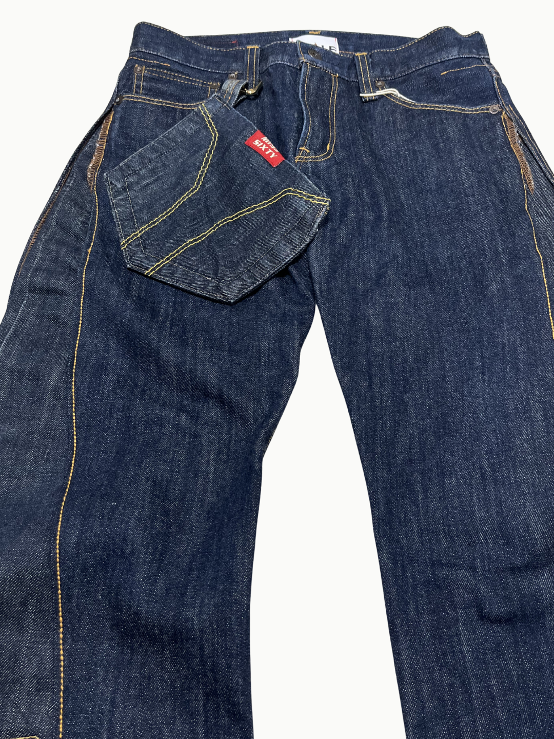 Upcycled Vintage Collection - Double Denim Wide Half Pants (Indigo)