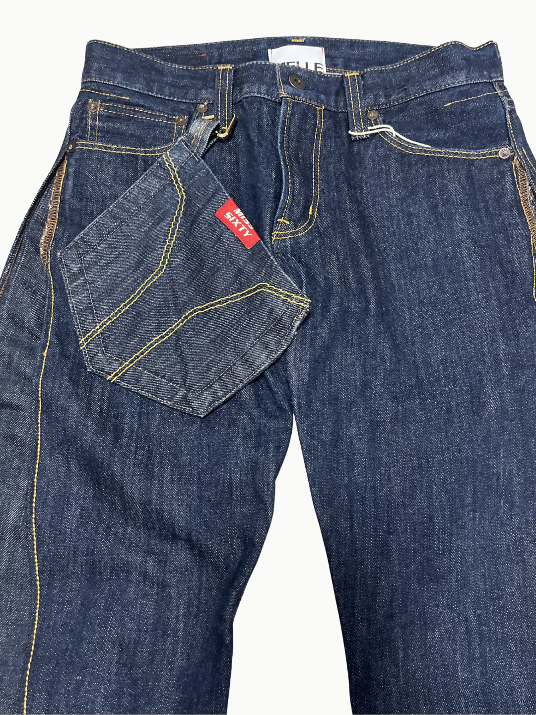 Upcycled Vintage Collection - Double Denim Wide Half Pants (Indigo)