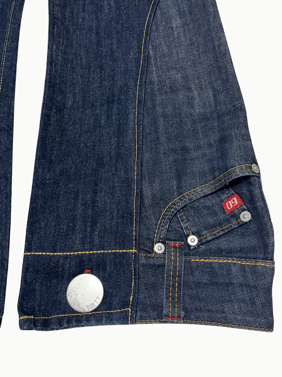 Upcycled Vintage Collection - Double Denim Wide Half Pants (Indigo)