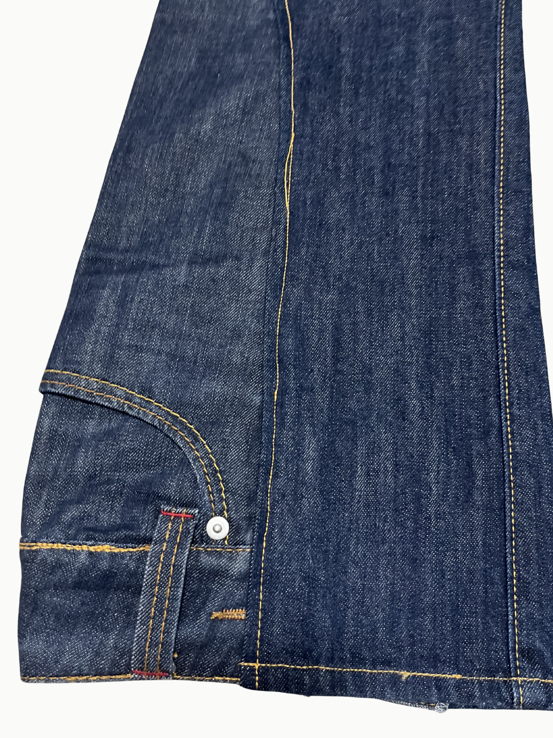 Upcycled Vintage Collection - Double Denim Wide Half Pants (Indigo)
