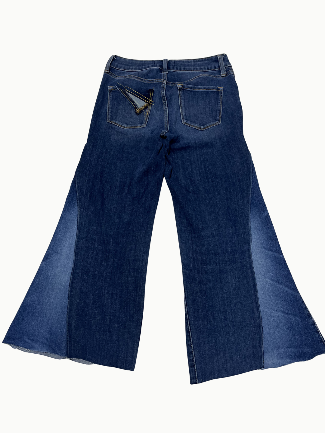 Upcycled Vintage Collection - Double Denim Flare Pants (Vintagae Indigo)
