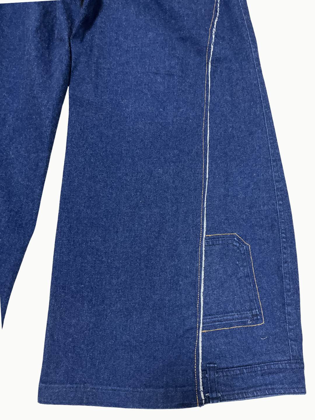 Upcycled Vintage Collection - Double Denim Flare Pants (Deep Indigo)