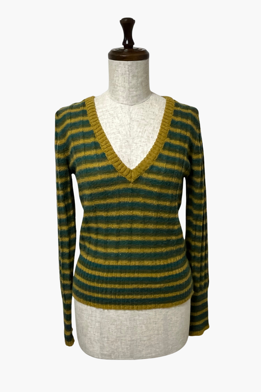 SELECTED VINTAGE / 70s Vneck knit top