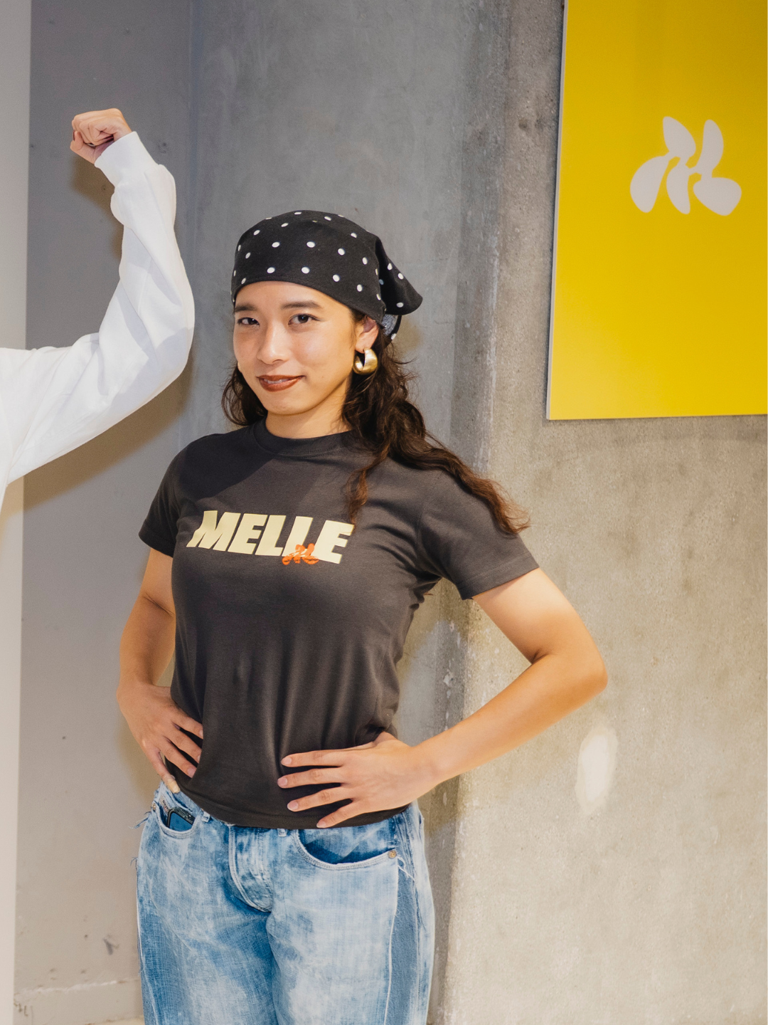 MELLE ORIGINAL LOGO Fit Tee | yellow