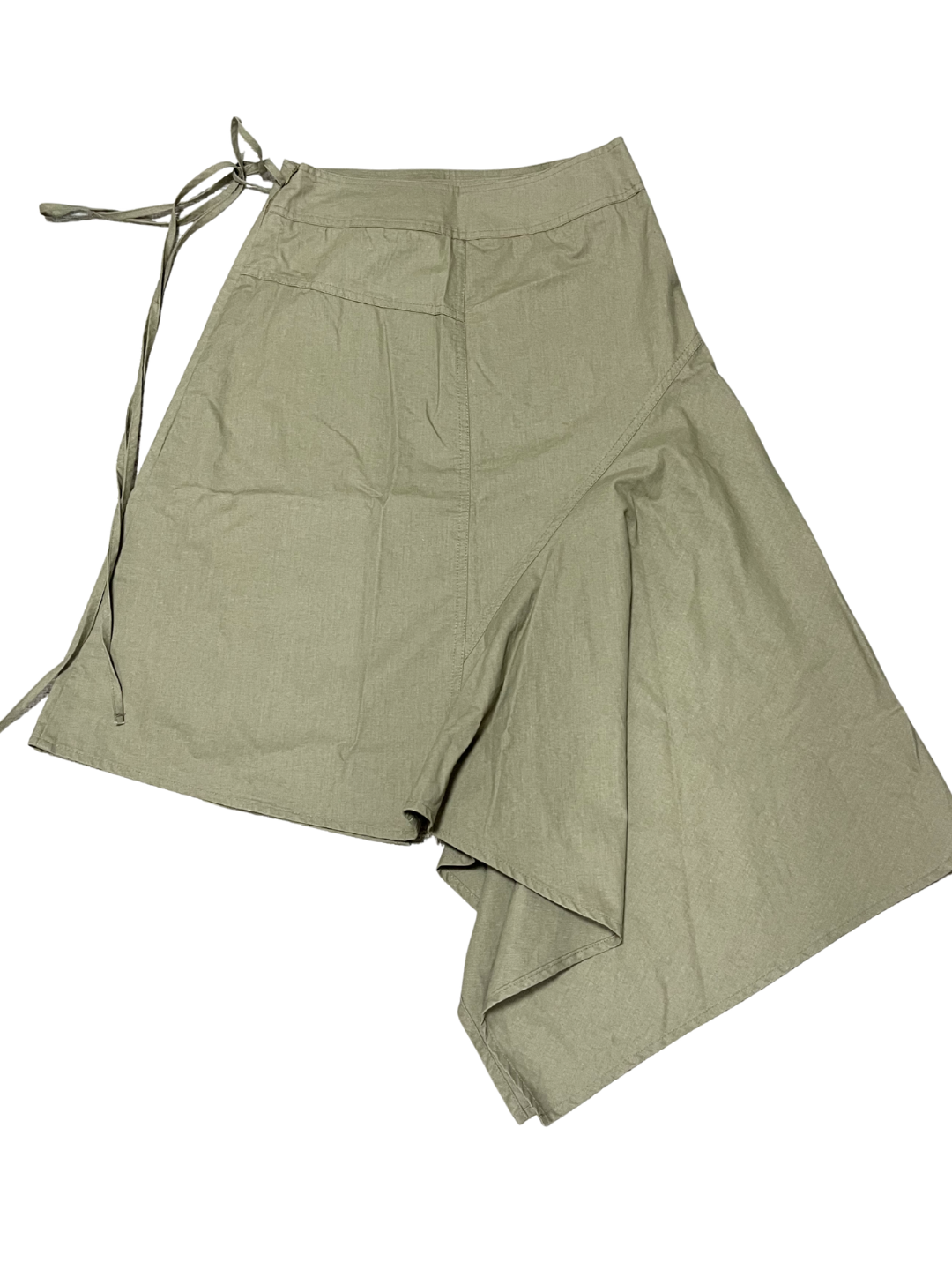 Asymmetric Midi Skirt (Beige)