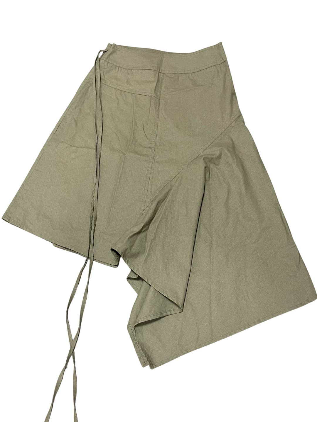 Asymmetric Midi Skirt (Beige)