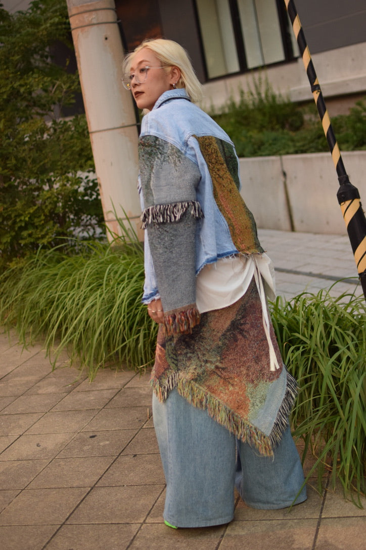 Upcycled Vintage Collection - American Rug Denim Jacket