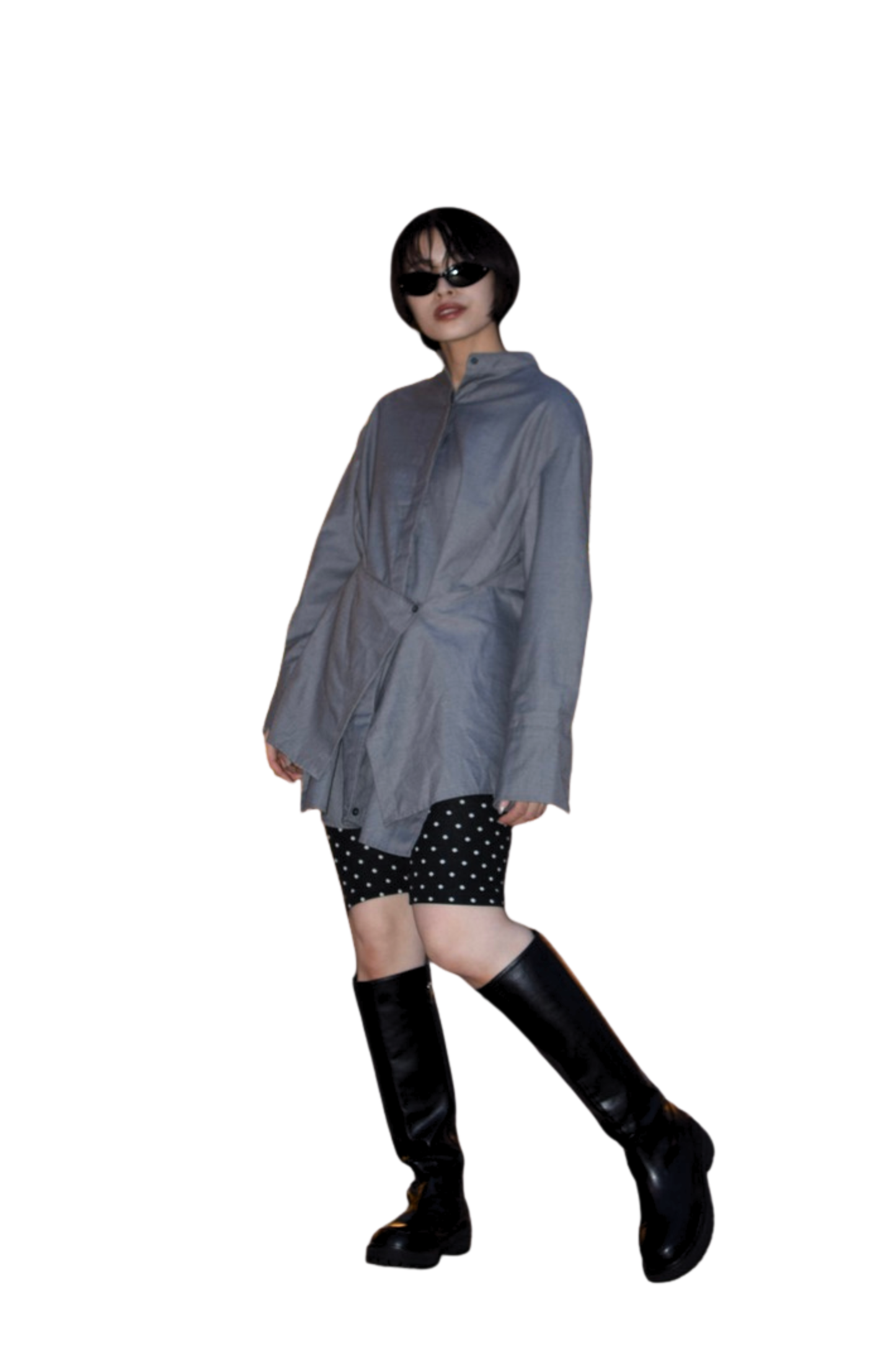 【予約商品】BIKER KNITPANTS - dots