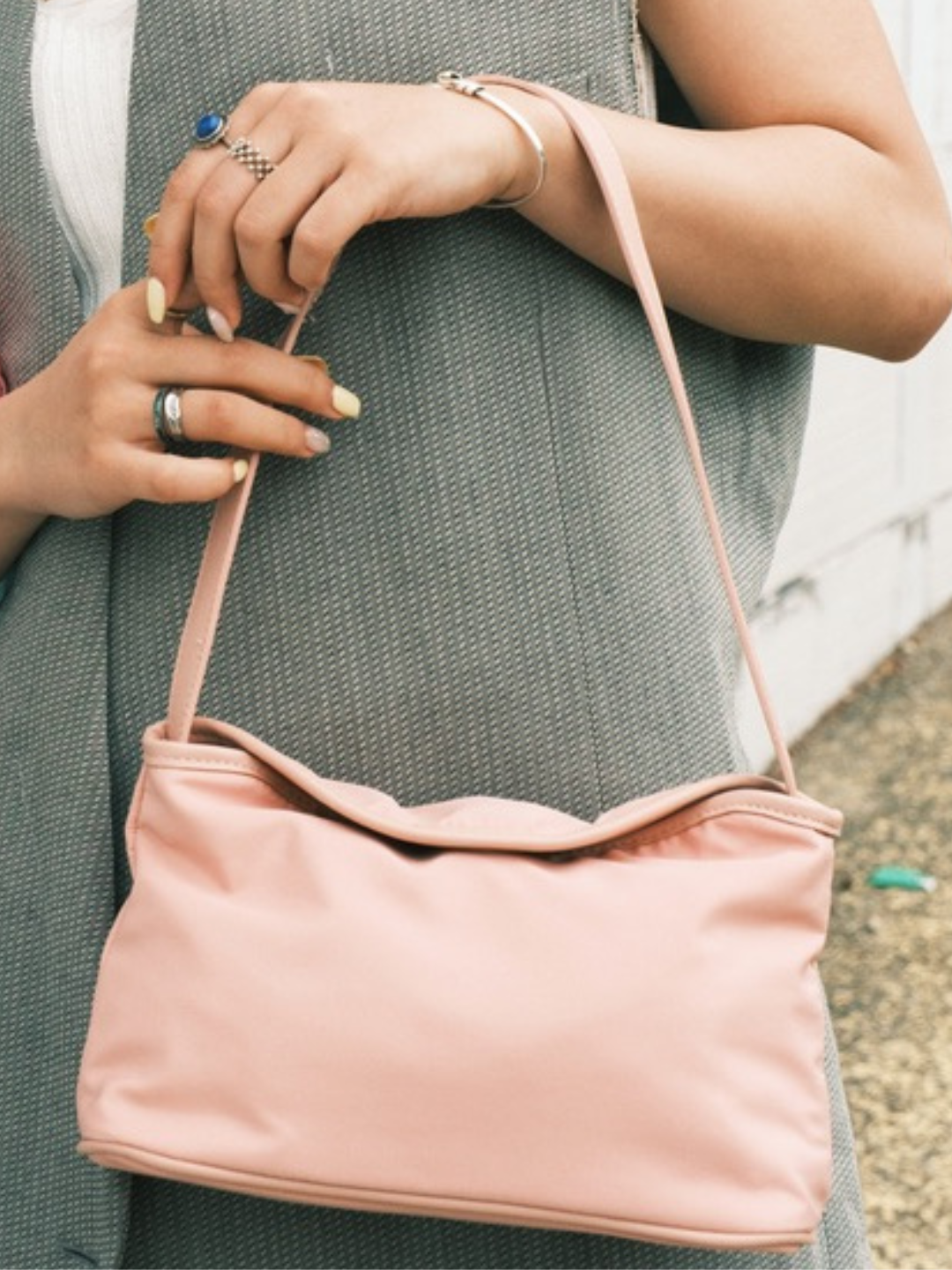 Mini Soft Shoulder Bag | Pink / Red / Black