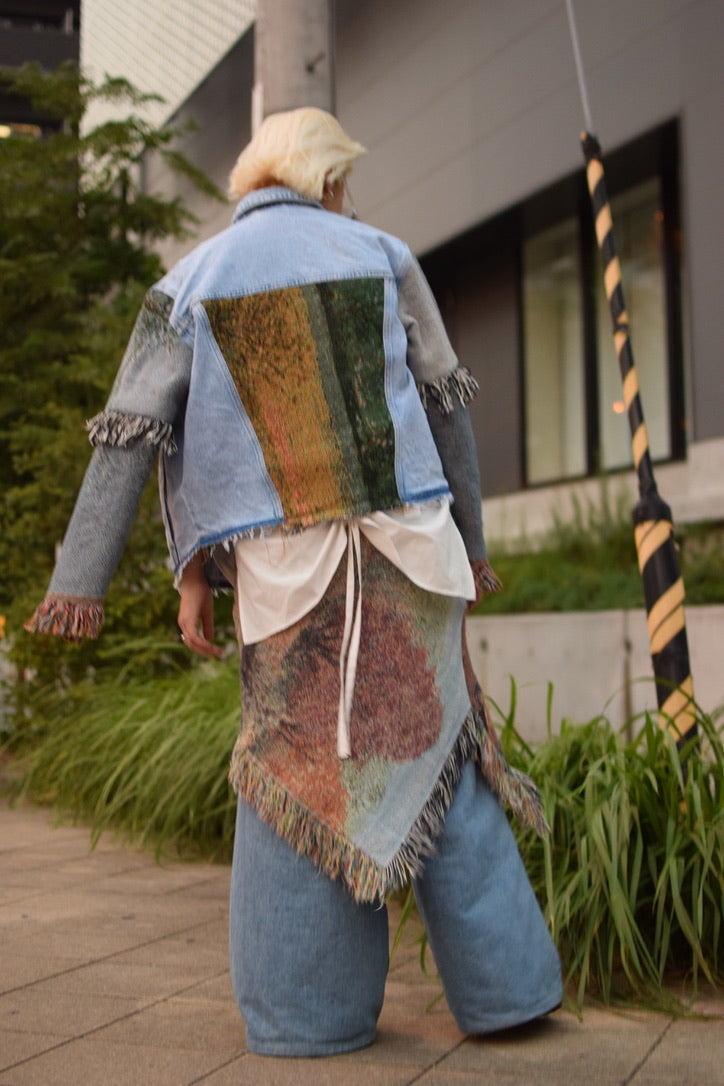 Upcycled Vintage Collection - American Rug Denim Jacket